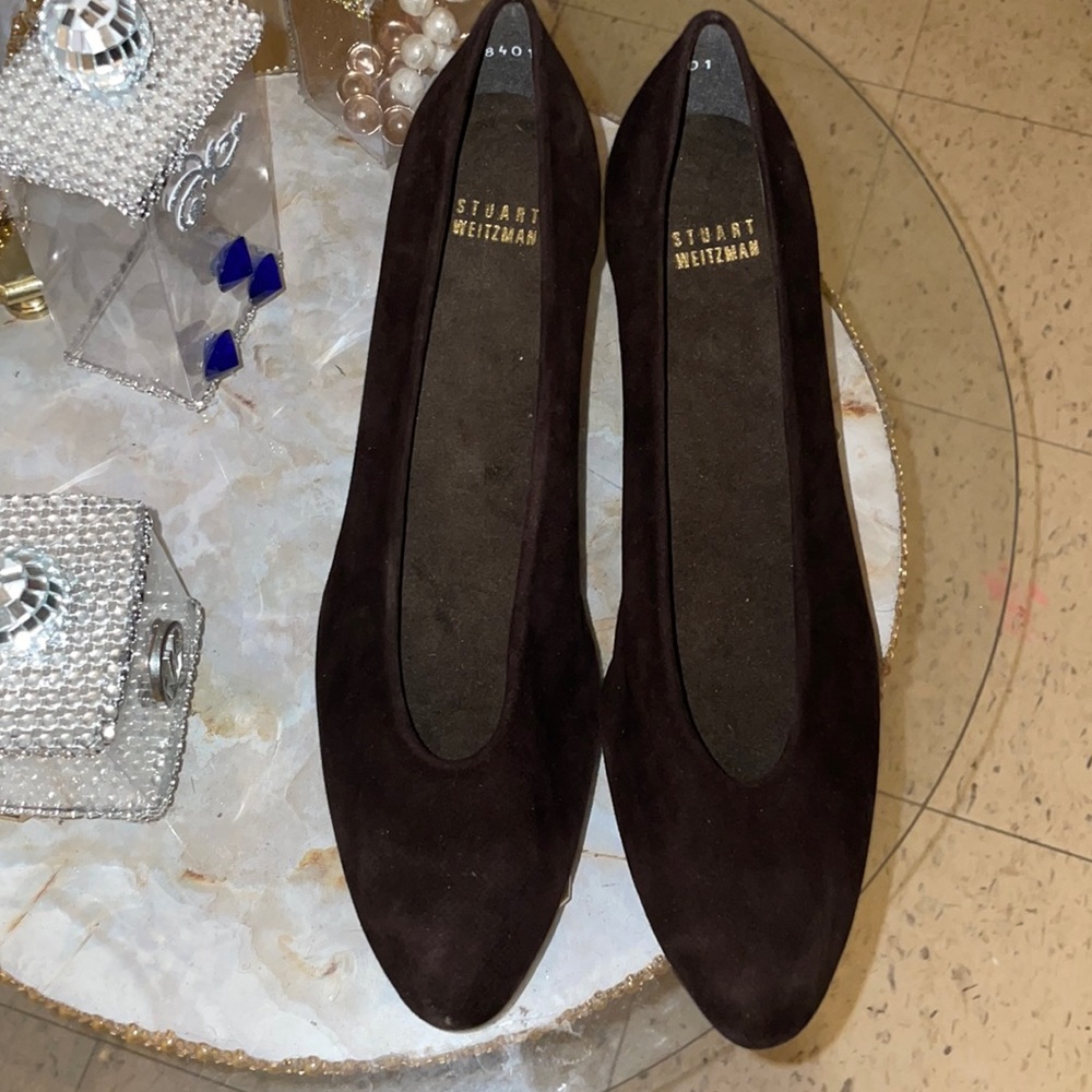 Stuart Weitzman Brown suede heel shoes
